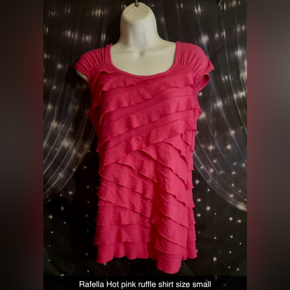 Rafaella Hot Pink Ruffled Top